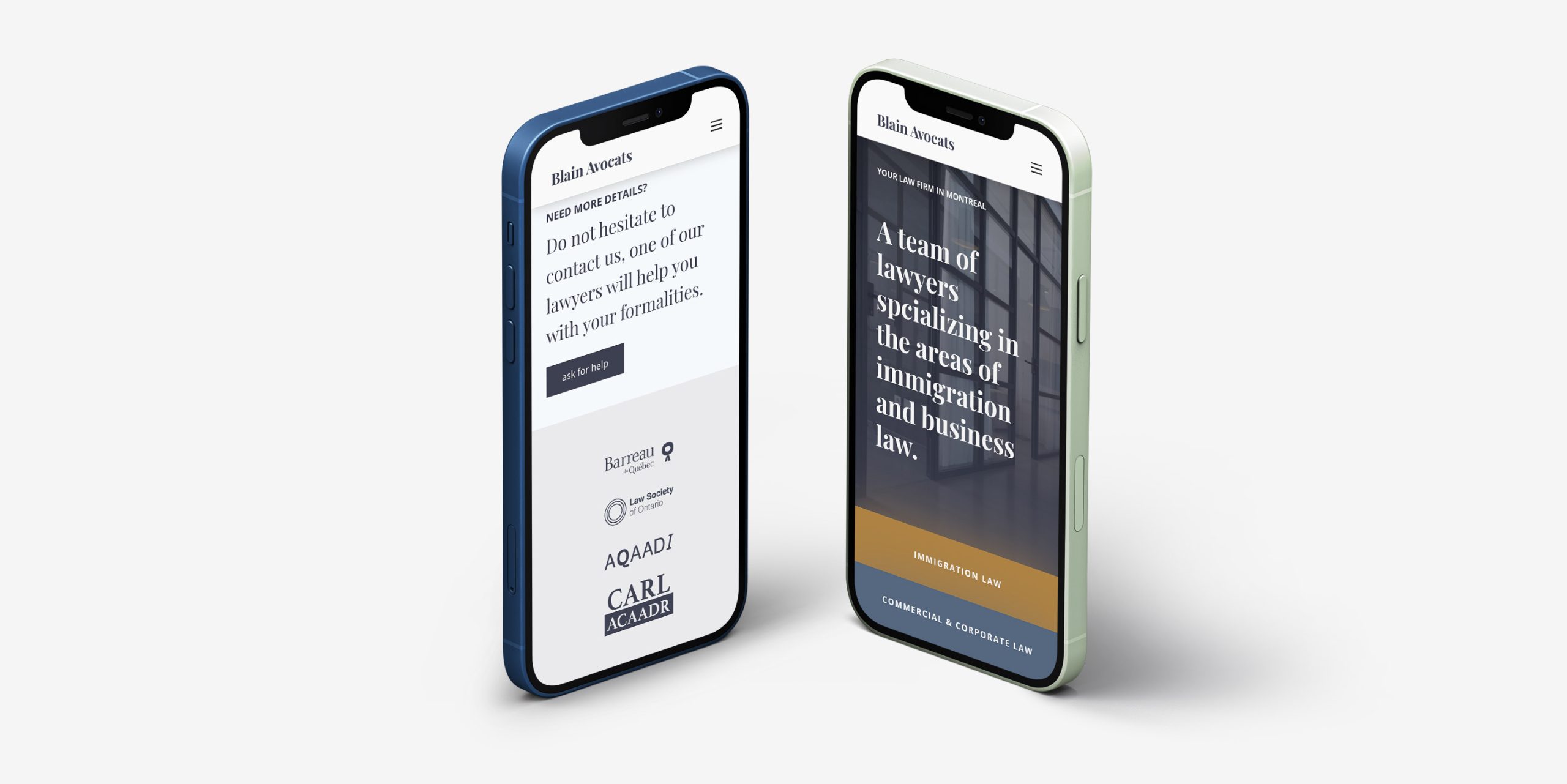 Blain Avocat website design